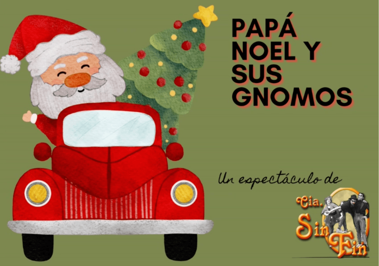 Visita de Papa Noel en su trineo